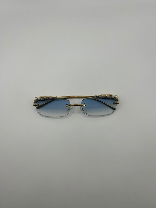 Occhiali VELUX CLASSIC BLUE – Rimless Gold | Made in Italy