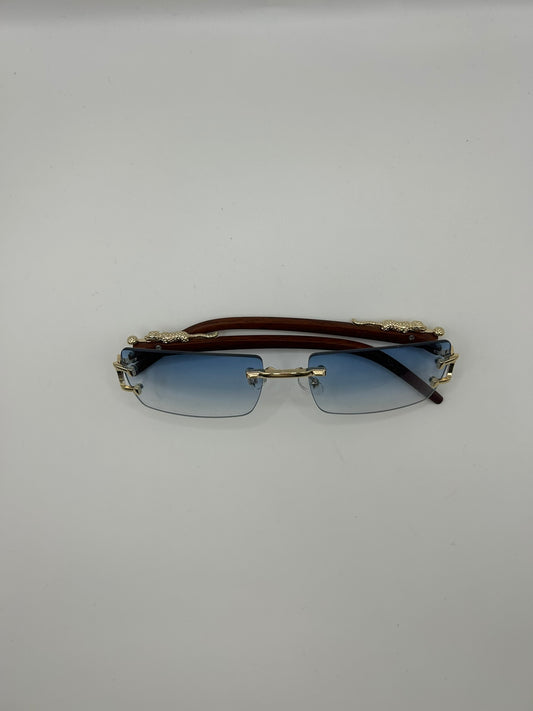 Occhiali VELUX CLASSIC WOOD – Rimless Gold | Made in Italy