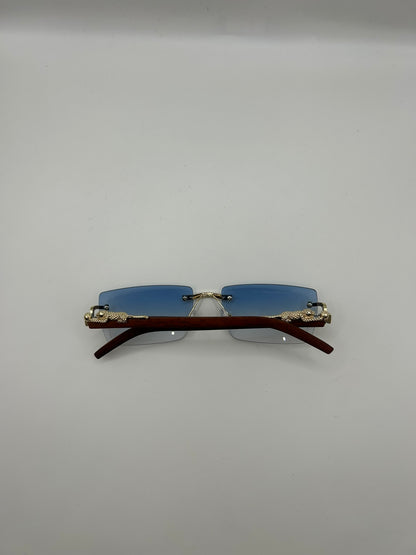 Occhiali VELUX CLASSIC WOOD – Rimless Gold | Made in Italy