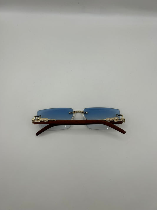 Occhiali VELUX CLASSIC WOOD – Rimless Gold | Made in Italy