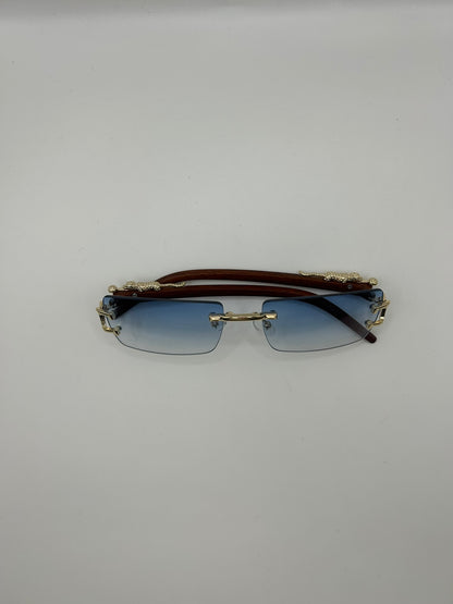 Occhiali VELUX CLASSIC WOOD – Rimless Gold | Made in Italy